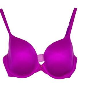 VICTORIA'S SECRET Lightly Lined Demi Bra Underwire Padded Fuchsia Pink Size 34DD